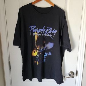 Prince Purple Rain T-shirt Size 2XL Black The Prince Estate Official